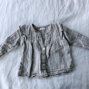 Light Gray Jamie Kay Muslin Blouse